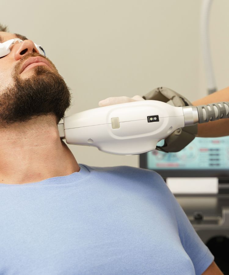 Proceso del injerto de barba